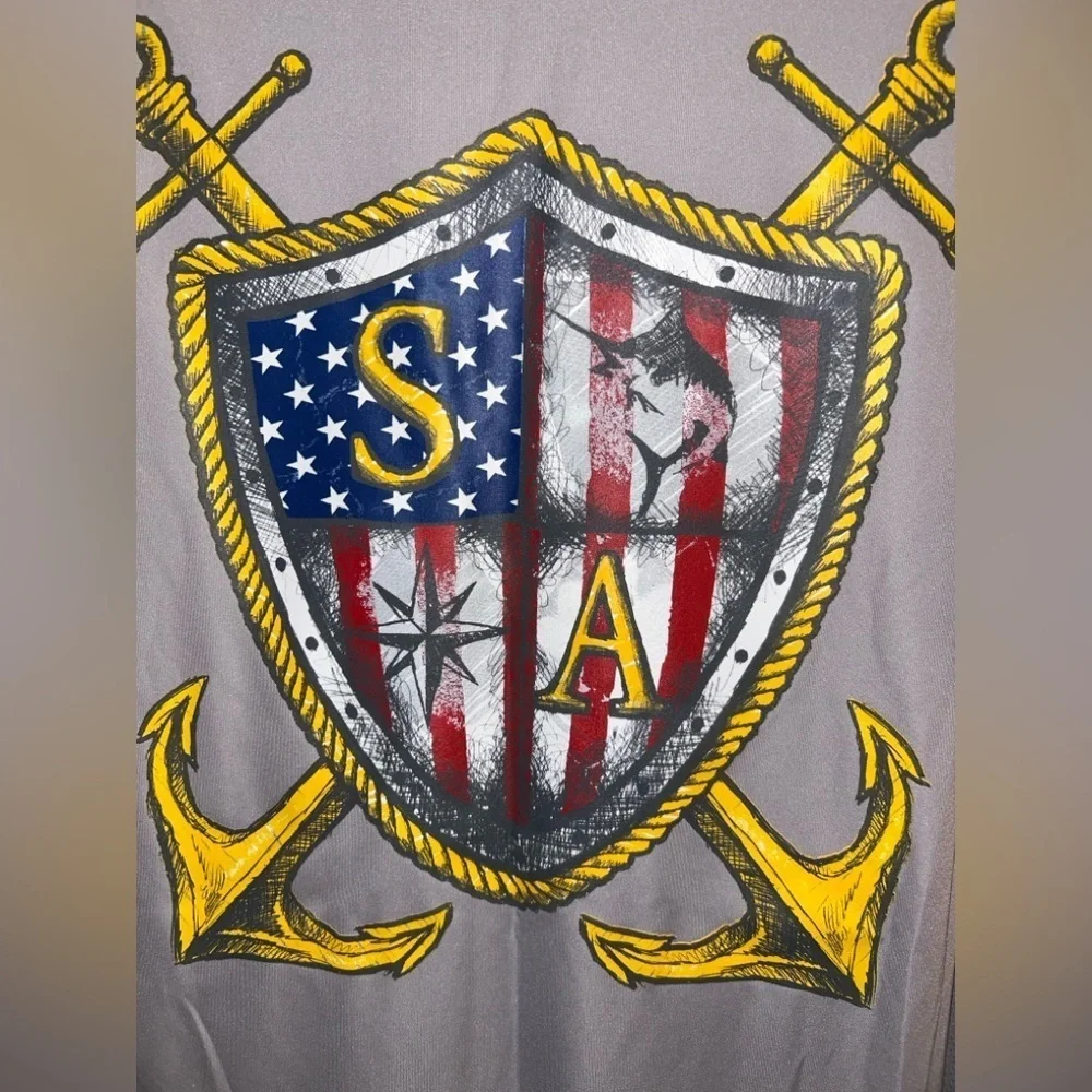 Soul of Adventure Gray Long Sleeve “captain” Rash Guard/Fishing Shirt